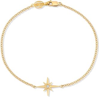 Dower & Hall 14k Gold & Diamond Single North Star Bracelet
