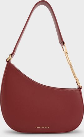 Charles & Keith Agatha Chain-Accent Shoulder Bag