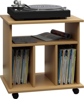 ebuy24 Ebuy24 - Mesa Auxiliar De Madera Vcm Mesa De Centro Simple Ruedas Suaves Dimensiones Aprox. Al. 59 X An. 60 X P. 45 Cm Mesa De Centro Rollbar - Tabina