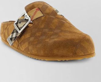 Burberry leather urchin clogs