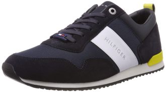 Tommy Hilfiger Iconic Material Mix Runner, Mens Low-Top Sneakers, Blue (Midnight 403), 7 UK (41 EU)