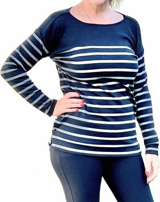 Hatley Ali Breton Top In Solstice Stripes