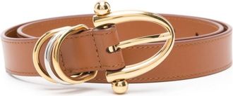 Chlo&eacute; Brown Solid Buckle Belt