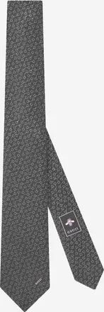 Gucci jacquard zijden stropdas