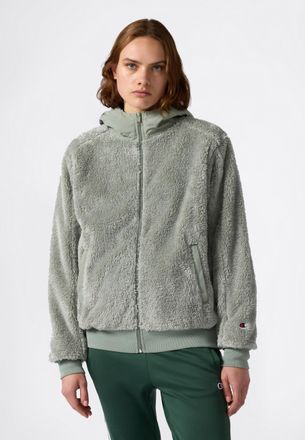 Champion Fleecejacke CHAMPION Polar Full Zip Hoodie, Damen, Gr. XL (46/48), ecg, ecg, Obermaterial: 60% Polyester, 40% Baumwolle, Jacken Fleecejacke, leichtes 