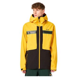 Oakley mens Oakley Team Collection Reduct Earth Shell Jacket, Amber Yellow/Hunter Green, L