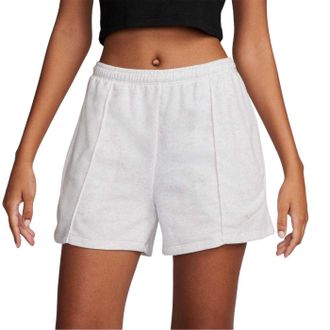 Nike Dames/Dames Fleece Elastische Taille Relaxed Fit Sweat Shorts (Grijze Mergel)