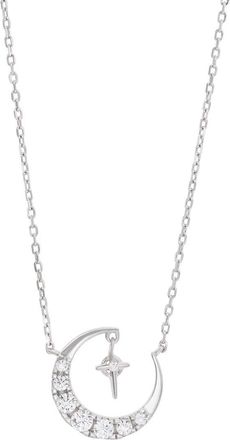 Savvy Cie Jewels Silver Cz Stackable Necklace
