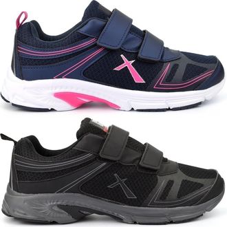 Generic Womens Memory Foam Trainers Mens Lightweight Trainers Size 6 Ladies Touch Fastening Shoes Size 13 Mens Touch Fasten Shoes Sizes 3-14 Navy/Fuchsia/Blac