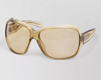 Gucci square sunglasses wide lenses transparent frame