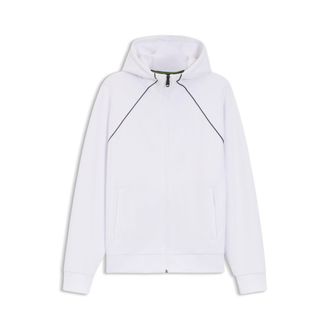 BOSS Piping-detail zip-up hoodie in a cotton blend