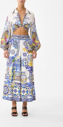 Camilla Cropped Wide Leg Panel Pant in Espa&ntilde;a Nirvana at Nordstrom, Size Xx-Small Au