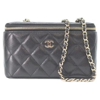 Chanel Pre-owned Vintage Schoudertas - Dames - Pre-owned - Zwart - Maat: ONE Size Leer