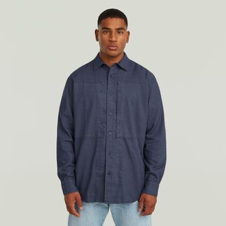 G-Star Panelled Pocket Regular Overhemd - Donkerblauw - Heren