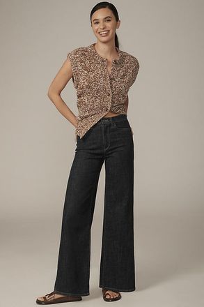 Joe's Petite Mia High-Rise Wide-Leg Jeans