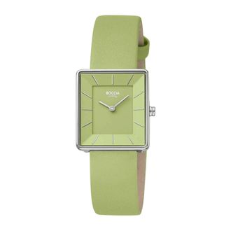 Boccia Horloges - Dames - Accessoires - Groen - Maat: ONE Size Leer
