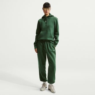 Nike Womens Nike Sportswear Phoenix Fleece High-Waisted Oversized Sweatpants in Green | FZ5996-323