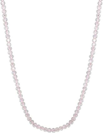 Jewelmak 14K Rose Quartz Necklace