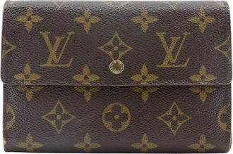 Louis Vuitton Porte Tresor Etui Papier Brown Canvas Wallet (Pre-Owned)