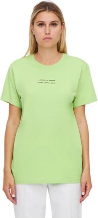Erika Cavallini Semi Couture T-shirts - Dames - T-shirts - Groen - S - Katoen - Tops