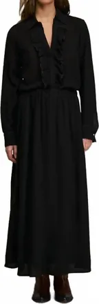DIEGA Flared Jabo With Elasticated Waist Skirt In Brown Choco