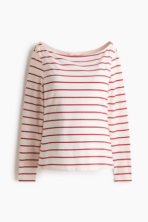 H&M MAMA Shirt mit U-Boot-Ausschnitt - Red