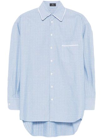 Etro Camicia con effetto jacquard - Blu