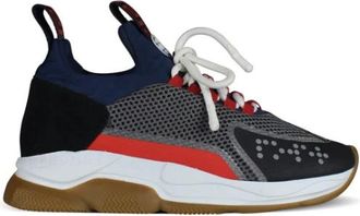Versace Chain Reaction Sneakers - Heren - Sneakers - Blauw - 44 EU - Leer - Schoenen
