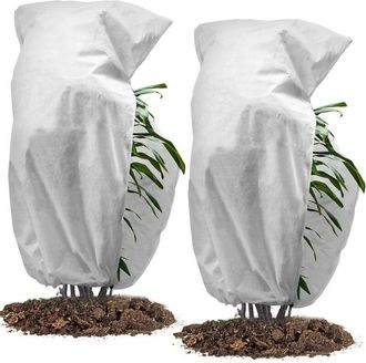 OEM Housse Hivernage Plante - 120 Cm X 180 Cm - 50 G/m&sup2; - Perm&eacute;able Anti-gel Coupe-vent Anti-insectes - 2 Pi&egrave;ces