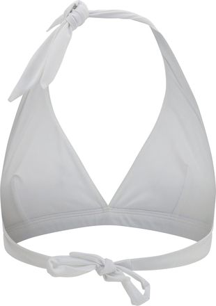 Brunello Cucinelli Womens Tech Jersey Bikini Top With Monili Bianco Polyamide; Elastane Swimwear Sea Clothing