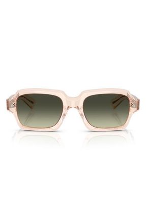 Oliver Peoples Devaney 53mm Rectangular Sunglasses in Cherry Blossom /G-15 Gradient at Nordstrom