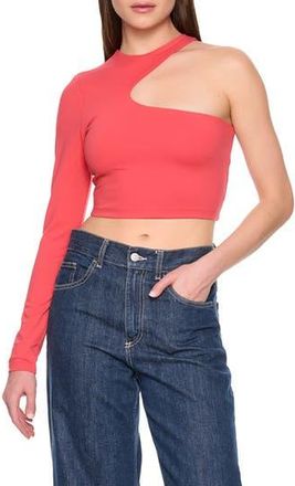 Susana Monaco One-Shoulder Cutout Crop Top in Cherry Blossom at Nordstrom Rack, Size X-Small
