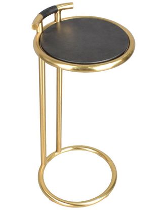 LR Home Lr Home Arlyn Modern Leather Top Handmade C Table