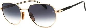 David Beckham Gold Metal Frame Sunglasses - Gold
