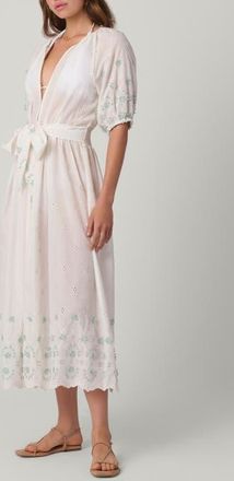 Shoshanna Marisol Midi Dress Cover Up in Optic at Nordstrom, Size X-Small