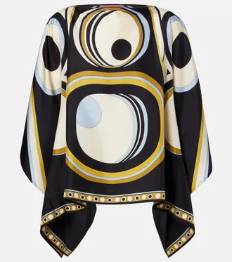 La DoubleJ Foulard printed silk twill top