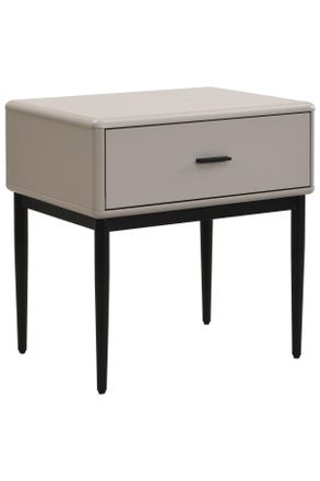 Livetastic Nachtkästchen, Hellgrau, Metall, 1 Schubladen, 54x55x40 cm, Schlafzimmer, Nachtkästchen