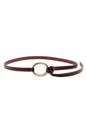 Mango Maxi Buckle Thin Faux Leather Belt in Brown at Nordstrom, Size Medium