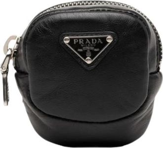 Prada Pre-owned Mini Pouch - Dames - Vintage Mini Tas - Zwart - ONE Size - Leer - Vintage