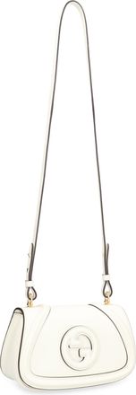 Gucci Womens Leather Shoulder Bag Blondie Dusty White Calfskin