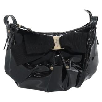 Ferragamo Pre-owned Metal Schoudertas - Dames - Pre-owned - Zwart - Maat: ONE Size