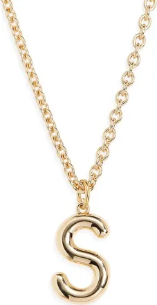 Roxanne Assoulin The Big Puffy Initial Pendant Necklace in Gold - S at Nordstrom