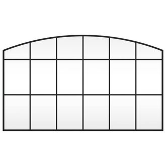 Berkfield Home Wall Mirror Black 100x60 cm Arch Iron
