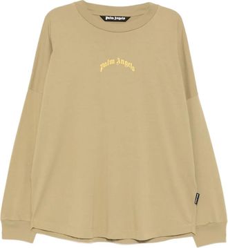 Palm Angels T-shirt con logo - Verde