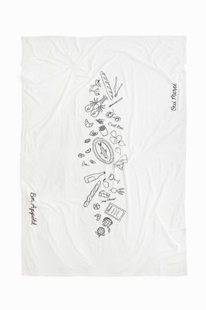 H&M Bestickte Tischdecke - White