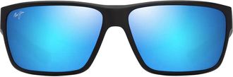 Maui Jim Sunglasses Uila B661 02 Black/Blue Mirrored Unisex Polarized