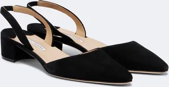 Manolo Blahnik Aspro leather slingback pumps