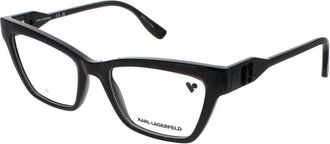 Karl Lagerfeld Ladies Grey Rectangular Eyeglass Frames Kl-Kl6135-015-53