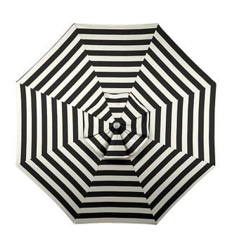 Ballard Designs 9 Patio Umbrella Replacement Canopy - Canopy Stripe Black/White Sunbrella - Ballard Designs