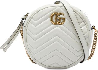 Gucci Pre-owned Gucci Mini GG Marmont Matelasse Calfskin Round Crossbody Ladies FG4II1ZAH0R17ZJ9